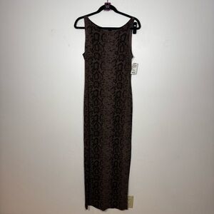 #133 PER SEPTION | Sz. L | Snake Print Maxi Dress NWT